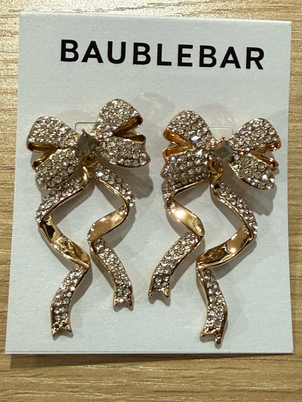 Baublebar Bow Earrings / Rhinestone Earrings